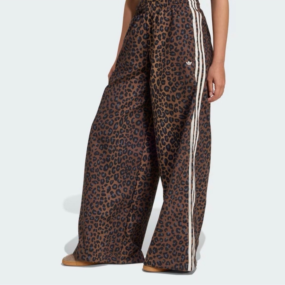 Adidas Leopard Firebird Oversized Track Pants S Small Nwt New 100% Authentic